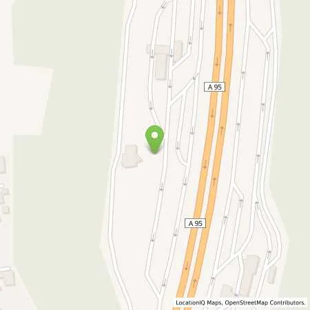 Standortübersicht der Tankstelle BAT HÖHENRAIN WEST - A95 in 82335 Berg