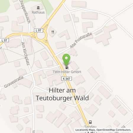 Standortübersicht der Benzin-Super-Diesel Tankstelle: Tankcenter Hilter in 49176, Hilter
