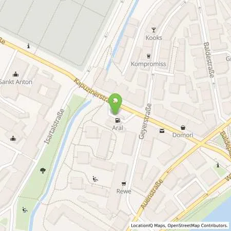 Standortübersicht der Tankstelle Aral Tankstelle in 80469 München