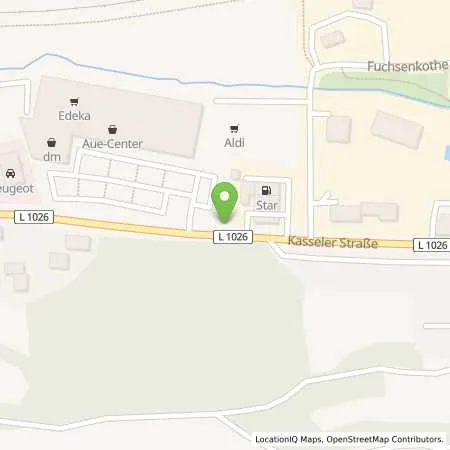 Standortübersicht der Tankstelle star Tankstelle in 98574 Schmalkalden