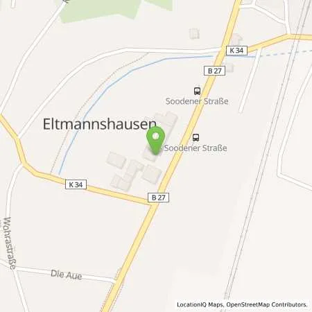 Standortübersicht der Tankstelle BFT Tankstelle Eschwege-Eltmannshausen in 37269 Eschwege/Eltmannshausen