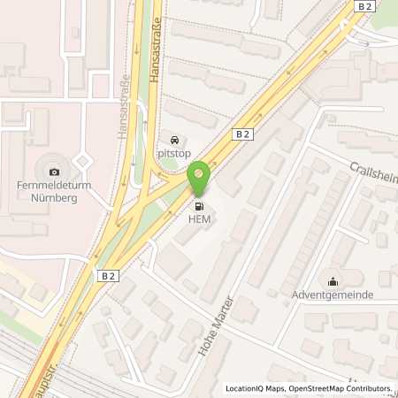 Standortübersicht der Benzin-Super-Diesel Tankstelle: Nürnberg-Schweinau, Schweinauer Hauptstr. 145 in 90441, Nürnberg-schweinau