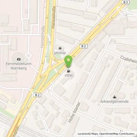 Standortübersicht der Tankstelle Nürnberg-Schweinau, Schweinauer Hauptstr. 145 in 90441 Nürnberg (schweinau)