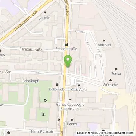 Standortübersicht der Tankstelle MUENCHEN - IMPLER STR. 21 in 81371 Muenchen