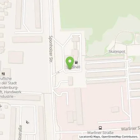 Standortübersicht der Tankstelle Shell Neubrandenburg Sponholzerstr. 30 in 17034 Neubrandenburg