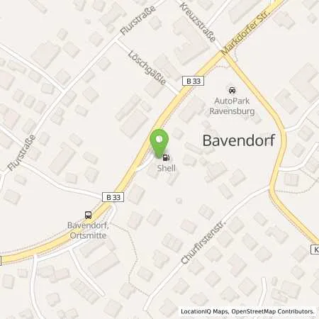 Standortübersicht der Tankstelle Shell Ravensburg Markdorfer Str. 37 in 88213 Ravensburg