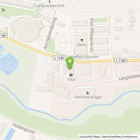 Standortübersicht der Tankstelle TotalEnergies Ilmenau in 98693 Ilmenau