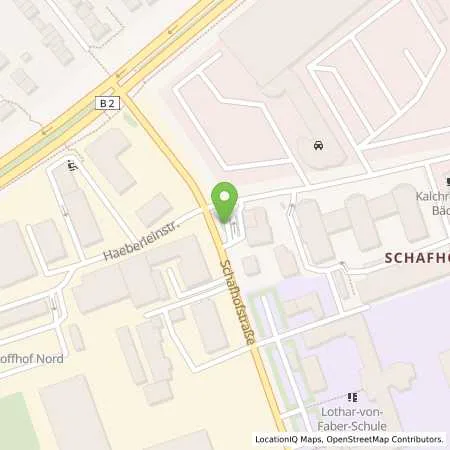 Standortübersicht der Tankstelle NUERNBERG - SCHAFHOFSTR. 9 in 90411 Nuernberg