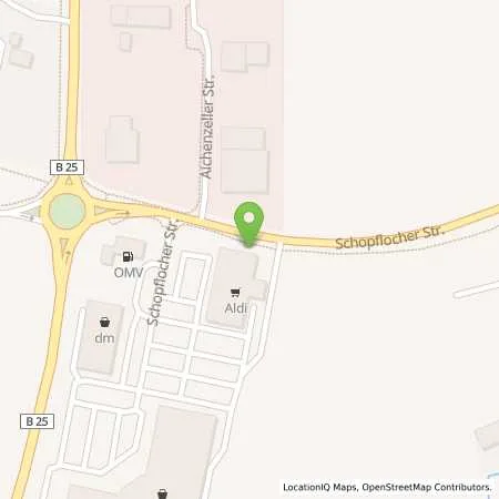 Standortübersicht der Tankstelle Feuchtwangen Schopflochstr. 2 in 91555 Feuchtwangen