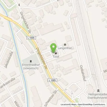 Standortübersicht der Tankstelle TotalEnergies Heiligenstadt in 37308 Heiligenstadt