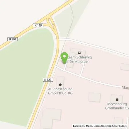 Standortübersicht der Tankstelle team Tankstelle Schleswig in 24837 Schleswig