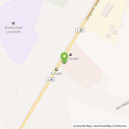 Standortübersicht der Benzin-Super-Diesel Tankstelle: Pludra Tankstelle Emsbüren in 48488, Emsbüren