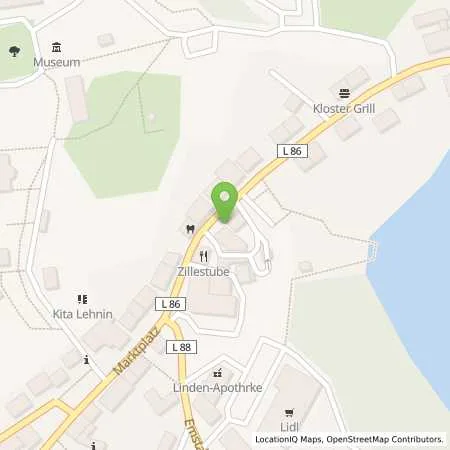 Standortübersicht der Tankstelle City Tank Kloster Lehnin in 14797 Kloster Lehnin