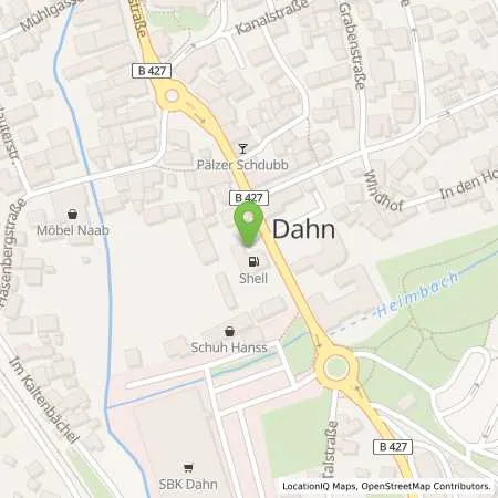 Standortübersicht der Tankstelle Shell Dahn Weissenburger Str. 10 in 66994 Dahn