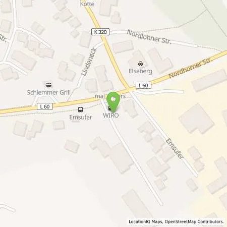 Standortübersicht der Tankstelle Wiro Tankcenter Lingen in 49808 Lingen