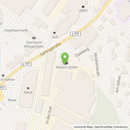 Standortübersicht der Tankstelle Reibert Bad Berleburg in 57319 Bad Berleburg
