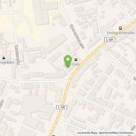 Standortübersicht der Tankstelle Esso Tankstelle in 42655 SOLINGEN