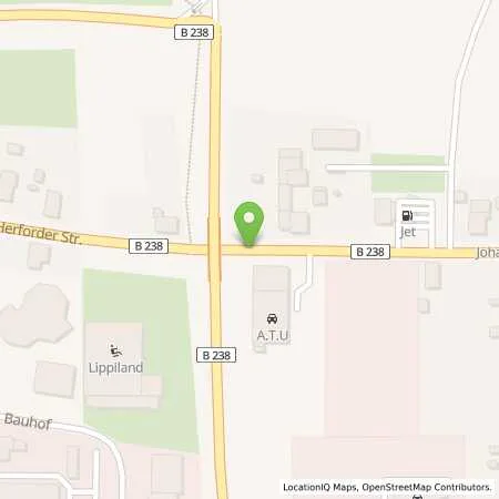 Standortübersicht der Tankstelle JET LEMGO HERFORDER STRASSE 100 in 32657 LEMGO