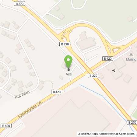 Standortübersicht der Benzin-Super-Diesel Tankstelle: Aral Tankstelle in 67742, Lauterecken