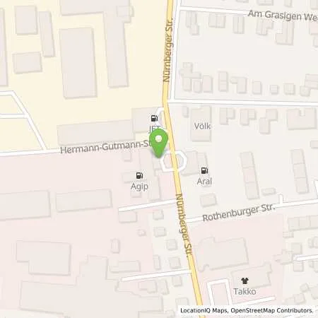 Standortübersicht der Tankstelle WEISSENBURG - NUERNBERGER STRASSE 5 in 91781 Weissenburg