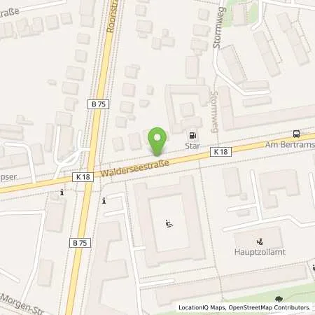 Standortübersicht der Tankstelle star Tankstelle in 23566 Lübeck