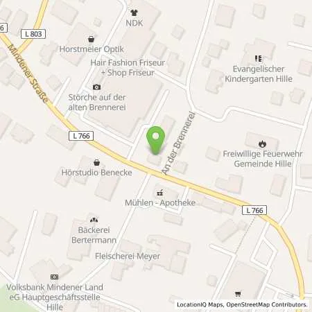 Standortübersicht der Tankstelle Q1 Tankstelle in 32479 Hille