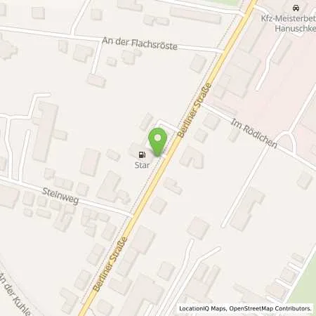 Standortübersicht der Tankstelle star Tankstelle in 37327 Leinefelde