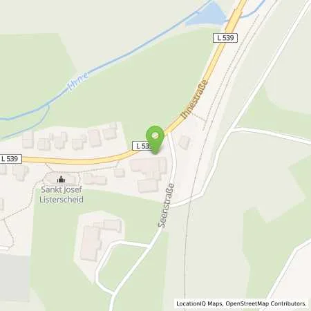 Standortübersicht der Tankstelle Raiffeisen Listerscheid in 57439 Attendorn