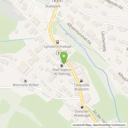 Standortübersicht der Tankstelle Shell Lenzkirch Freiburger Str. 35 in 79853 Lenzkirch