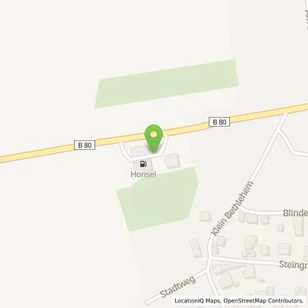 Standortübersicht der Tankstelle Honsel TS Hohengandern in 37318 Hohengandern