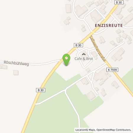 Standortübersicht der Benzin-Super-Diesel Tankstelle: Shell Bad Waldsee An der B 30 in 88339, Bad Waldsee