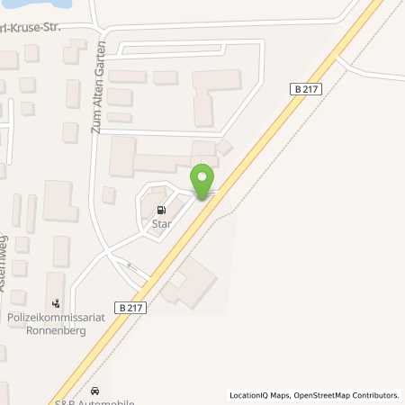 Standortübersicht der Benzin-Super-Diesel Tankstelle: star Tankstelle in 30952, Ronnenberg