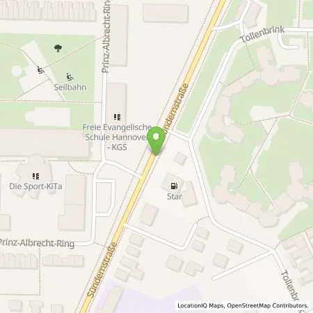 Standortübersicht der Tankstelle star Tankstelle in 30657 Hannover