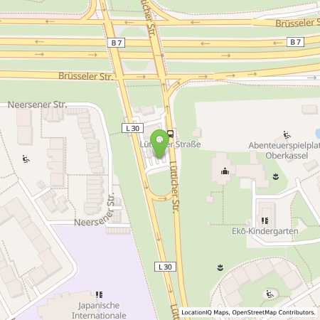 Standortübersicht der Benzin-Super-Diesel Tankstelle: Aral Tankstelle in 40547, Düsseldorf