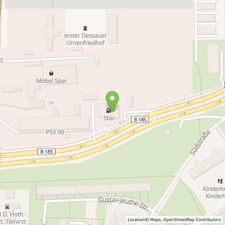 Standortübersicht der Benzin-Super-Diesel Tankstelle: star Tankstelle in 06842, Dessau