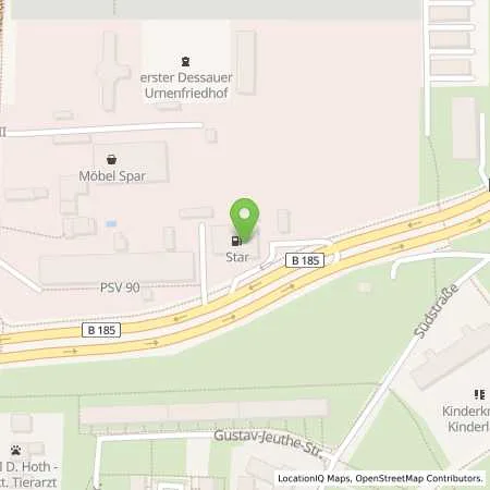 Standortübersicht der Tankstelle star Tankstelle in 06842 Dessau