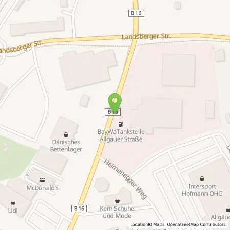 Standortübersicht der Tankstelle BayWa Tankstelle Mindelheim in 87719 Mindelheim