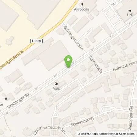 Standortübersicht der Tankstelle WINNENDEN - WAIBLINGER STRASSE 67 in 71364 Winnenden