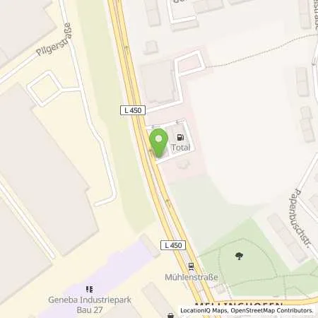 Standortübersicht der Tankstelle TotalEnergies Muelheim in 45473 Muelheim