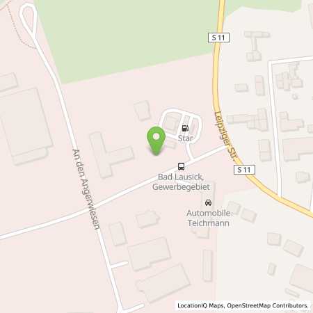 Standortübersicht der Benzin-Super-Diesel Tankstelle: star Tankstelle in 04651, Bad Lausick