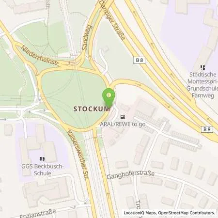 Standortübersicht der Tankstelle Aral Tankstelle in 40474 Düsseldorf