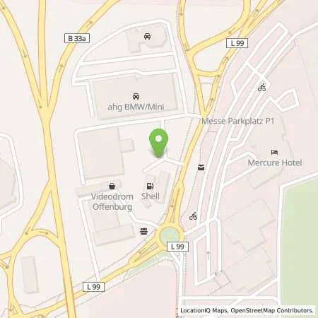 Standortübersicht der Tankstelle Shell Offenburg Schutterwaelder Str. 2 in 77656 Offenburg