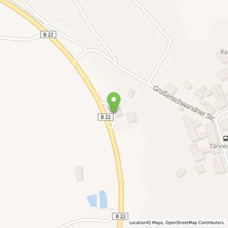 Standortübersicht der Tankstelle AVIA Tankstelle in 92723 Tännesberg