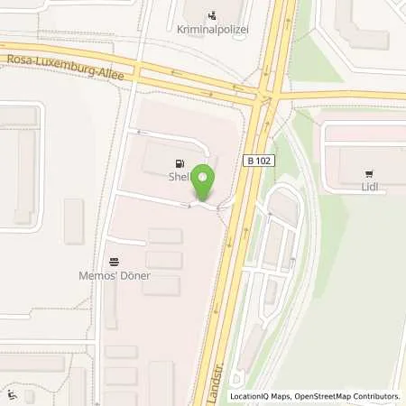 Standortübersicht der Tankstelle Shell Brandenburg an der Havel Warschauer Str. 23 in 14772 Brandenburg an der Havel