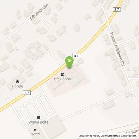 Standortübersicht der Tankstelle Tankstelle Hoppe-Scherfede in 34414 Warburg