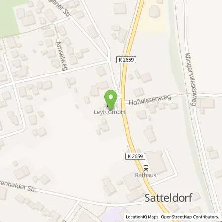 Standortübersicht der Tankstelle Leyh GmbH in 74589 Satteldorf