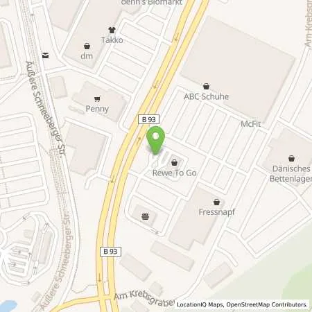 Standortübersicht der Tankstelle Aral Tankstelle in 08056 Zwickau