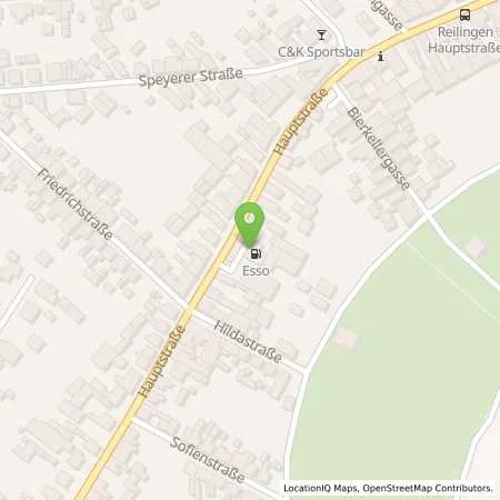 Standortübersicht der Tankstelle Esso Tankstelle in 68799 REILINGEN