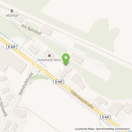 Standortübersicht der Tankstelle JET MUEHLTAL ODENWALDSTRASSE 19 in 64367 MUEHLTAL