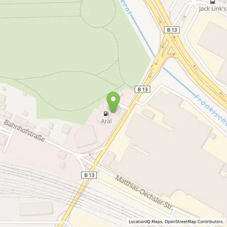 Standortübersicht der Tankstelle Aral Tankstelle in 91522 Ansbach